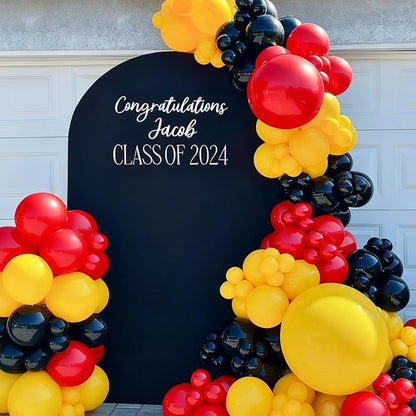 MEBAY Red Black Yellow Balloon Garland Arch Kit - Image 3