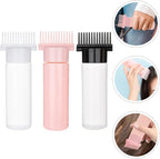 3pcs Hair Coloring Applicator Bottles with Root Comb and Graduated Scale Lightweight Portable Hair Dyeing Oil Applicator for Home and Salon Use