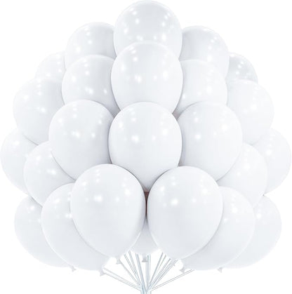 PartyWoo White Balloons 100pcs 12 Inch Latex Helium White Balloons | Wedding by PartyWoo