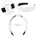 VELSCRUN Headbands for Women 7 Pcs Different White Fashion Knotted Solid Head Bands Pearl Headband Non Slip Hair Band for Womens Gilrs Thin Thick Short Hair Face Wash Hair Accessories