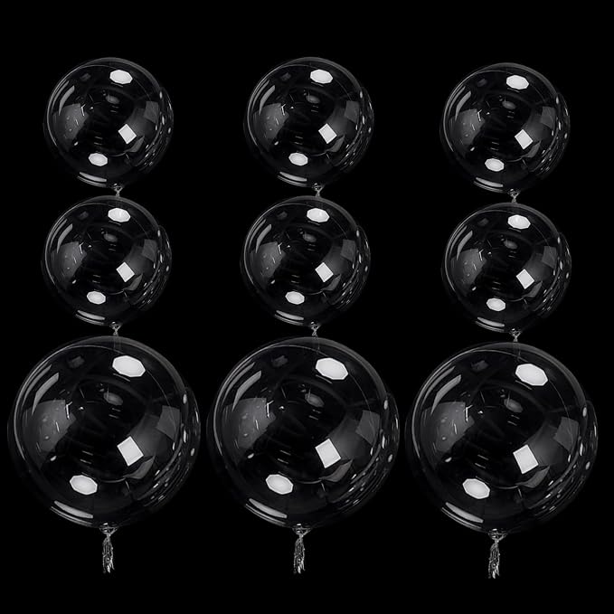 25 Pcs Transparent Bobo Balloons Birthday Party Wedding Balloon Arch Decorations by FBQ