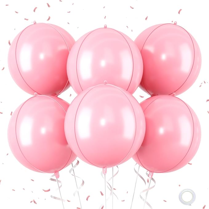 Giant 4D Foil Balloons, 22 Inch Big Round Foil Balloon by Saxuxu