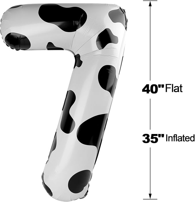 Cow Print 7 Balloon - Image 4