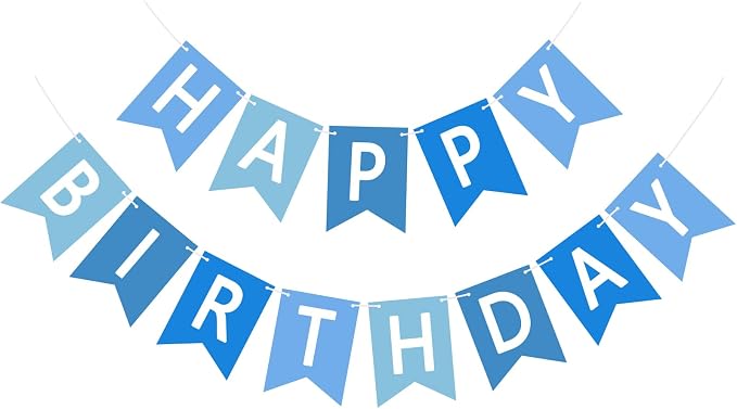 Happy Birthday Banner Sign, Birthday Garland Wall Door Hanging Banners Flag by Unknown