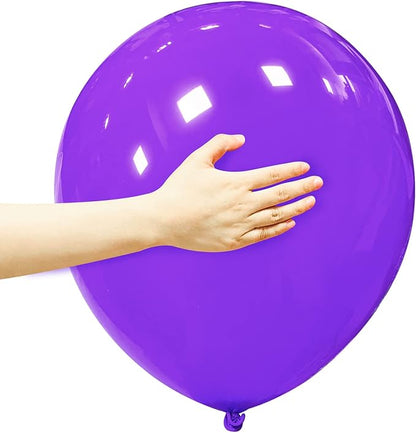 Purple Balloons 18 Inch 12 Pack Large Latex Party Balloons Round Helium Balloon by ASIYUHY