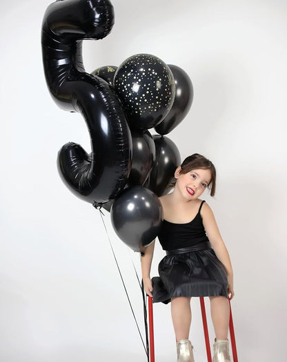 27 Balloon - Black Birthday Number Balloons, 40 Inch Decorations Men Women | - Image 4