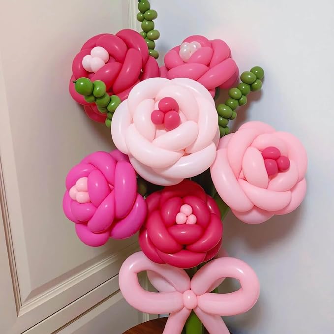 Hot Pink Long Balloons Premium 260 Twisting Balloons Animals Magic - Image 8