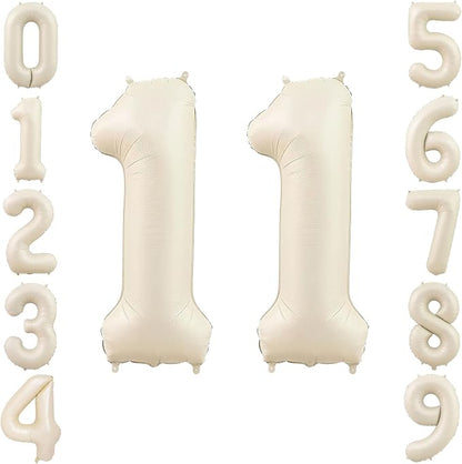 40" Beige Foil Number 11 Balloon by TNCDJKPA