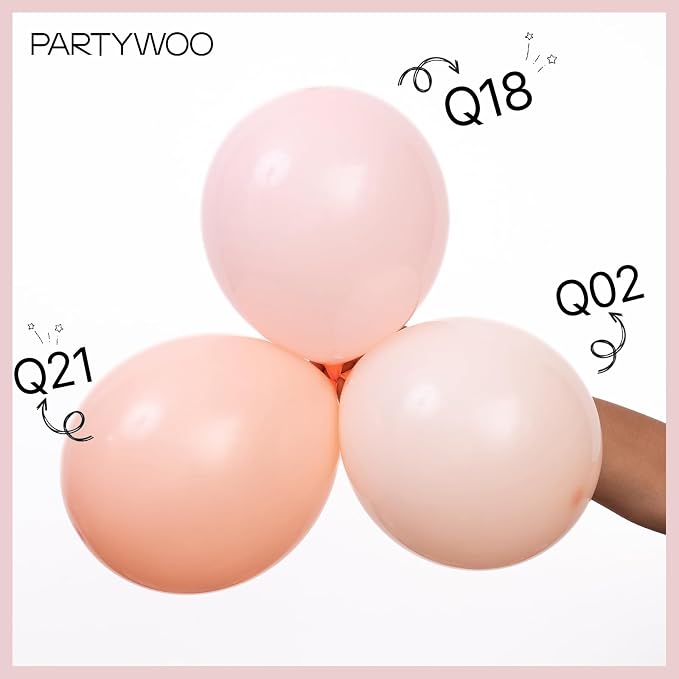 PartyWoo Baby Pink Balloons 140pcs Pastel Light Pale Pink Color | 18 12 10 5 - Image 4