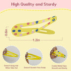 Premium Snap Mini Hair Clips - Kids Metal Non Slip Hair Bow Clips for Girls Toddlers Hair Accessories (Colorful 30 Colors)