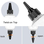 Applicator Bottle for Hair, 16.9oz 2 Packs Color Bottle Applicator with Ratio Graduated Scale, Hair Dye with Black Twist Top Cap