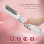 ZJchao 2 in 1 Hair Dryer Brush, Negative Ion Anti-frizz Hot Air Brush Blower, Professional Electric Household Hair Curling Comb, Protable Hair Dryer Comb Machine