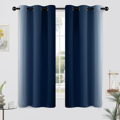 Yakamok Ombre Curtains Blue and Greyish White - Image 2