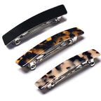 Fsmiling Hair Barrettes for Women French Hair Barrette Clip Small Acetate Hair Clips Barrette No Slip Hair Accessories 3-Pack
