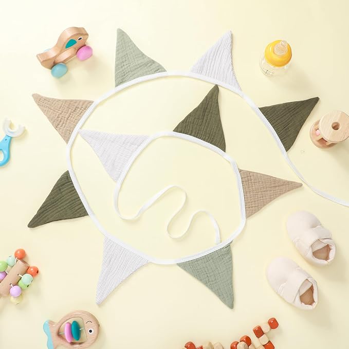 Oudain 2 Pcs Pennant Banner Flags Nursery Garland Triangle Bunting Flags - Image 3