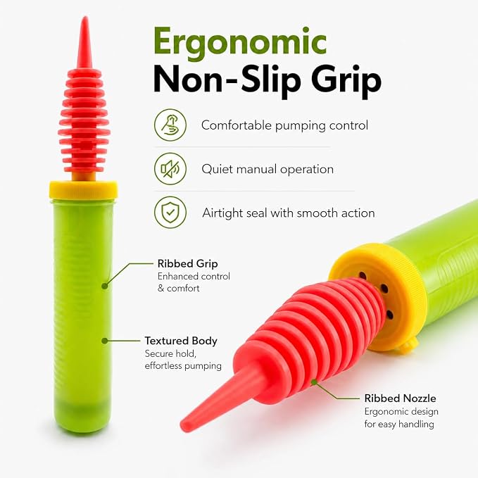 Balloon Pump Handheld Two-Way Dual Action, Air Pump Portable Manual Balloon - Image 4