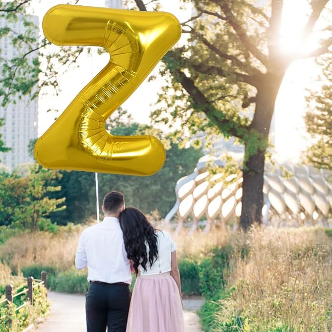 TONIFUL 40 Inch Large Gold Letter Z Foil Balloons Alphabet Balloons | Giant - Image 4