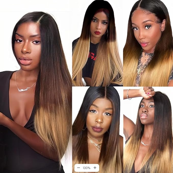 30 32 34 Inch 27 Human Hair Bundles Ombre Blonde Straight Bundle 3 Tone Brown And Honey Blonde Bundles Grade 8A Peruvian Virgin Remy Bundle Hair Extensions