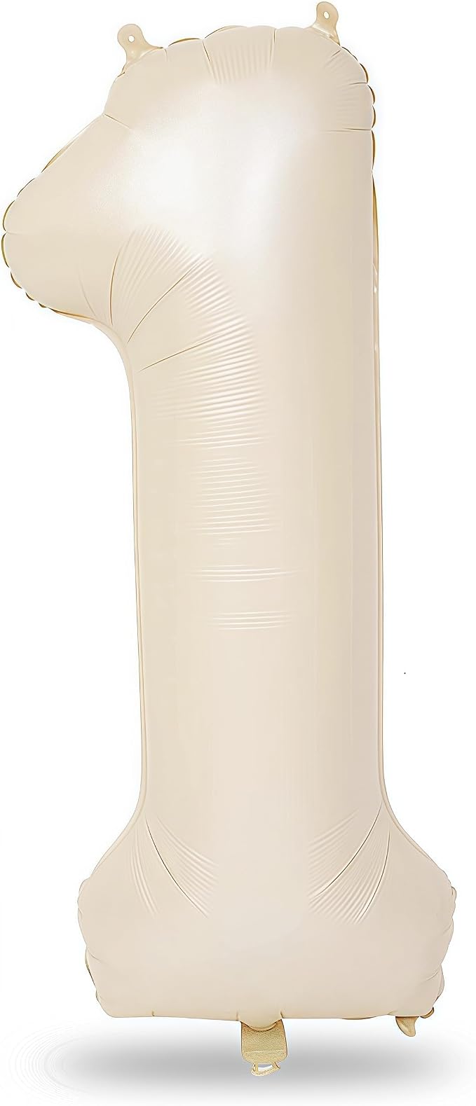 40 Inch Beige Number 1 Balloon for 1st Birthday Decoration, Large Self by Lingqiang