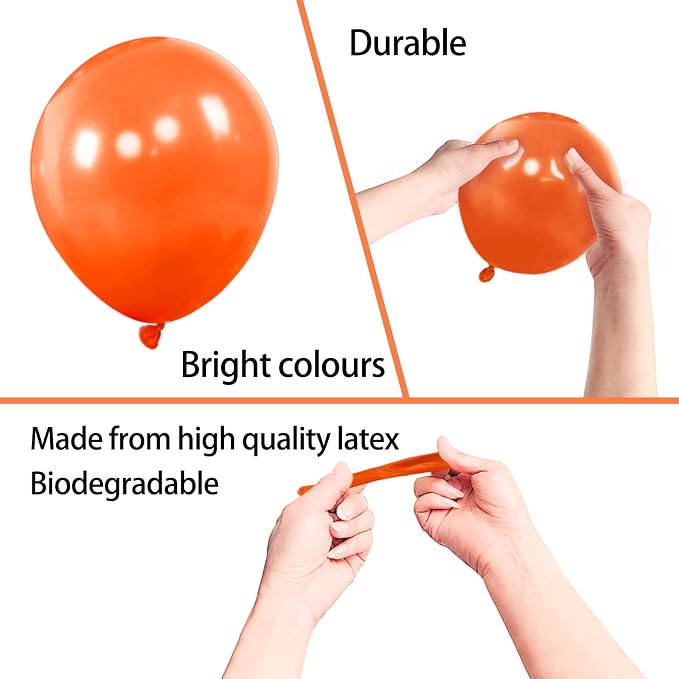 200pcs Orange Balloons 5 Inch, Small Mini Latex Balloons - Image 4