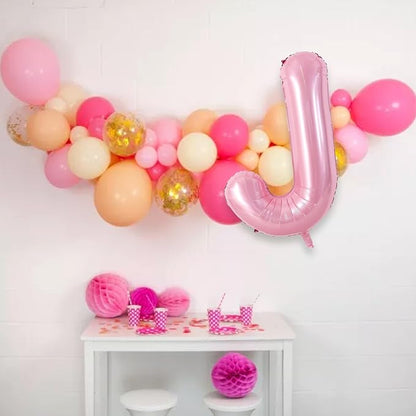 TONIFUL 40 Inch Large Pink Letter J Balloons Giant Foil Mylar Alphabet Balloon - Image 6