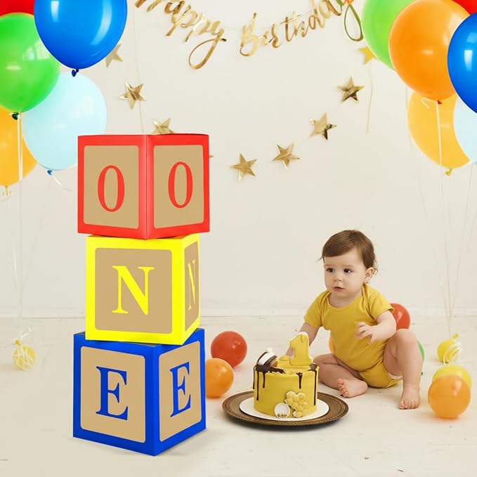 Zhanmai 3 Pcs Toy Inspire Party Decorations ONE Balloon Boxes - Image 5