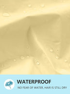 Years calm Reusable Waterproof Shower Caps for Women, Hair Caps for Showers, Double-Layer Elastic Design, for All Hairstyles, Travel-Friendly (Yellow)