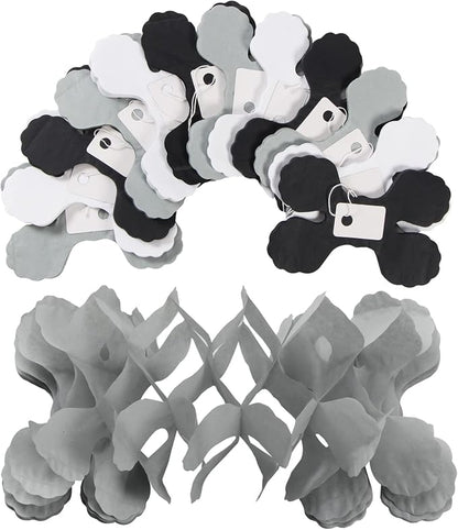 Black White-Silver Party-Decorations Streamers Garland - 157Ft Graduation - Image 4