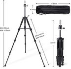 Wig Stand Tripod with Non-Slip Base Adjustable Mannequin Head Stand with Hook Heavy Duty Manikin Head Tripod