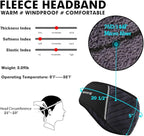 EMPIRELION Original Luxurious Plush Fleece Headband, Soft Running Ear Warmer Forehead Windproof Protection Reflective Gear