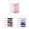 Crystal Hair Pins Gemstone Jeweled Bobby Pin Decorative Hair Accessories for Women Colorful Hairpins Set of 15