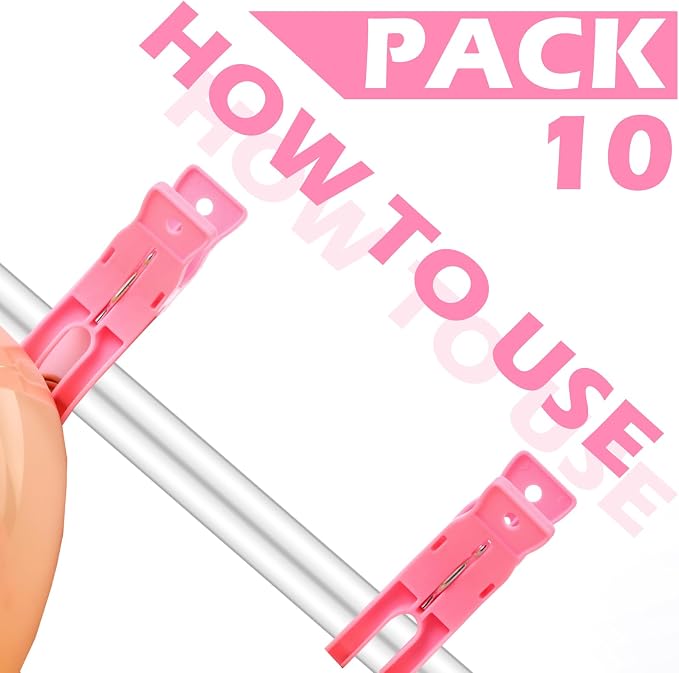 LemonRoad 10 Pack Large Balloon Arch Clips Plastic Transparent Backdrop Spring - Image 2