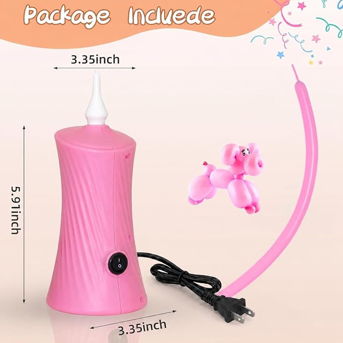 Voircoloria 260 Balloon Pump Electric, Portable Automatic Dual Nozzle Inflator - Image 2