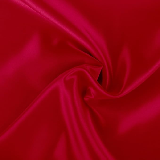 BLISSFORD Satin Pillowcase with Zipper, for Hair and Skin Care, Feels Soft and Cool Like a Silk Pillowcase, Red Satin Pillow Cases Set of 2, Slik Pillow Cover, Queen Size - 2 Pack