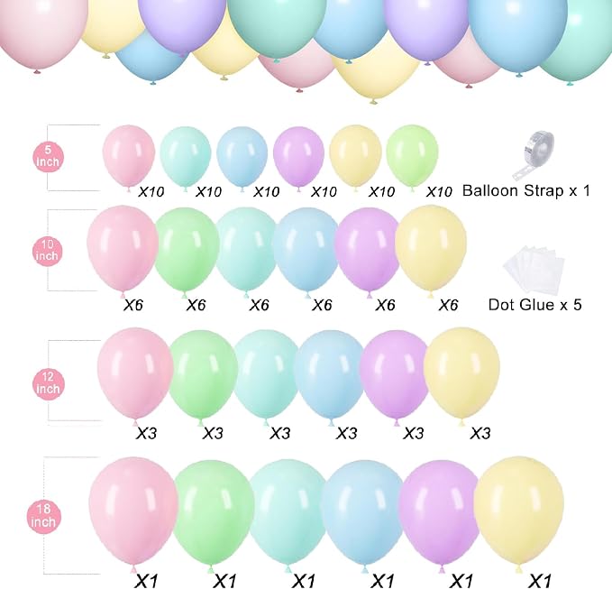 Pastel Balloon Garland Arch Kit - Image 2