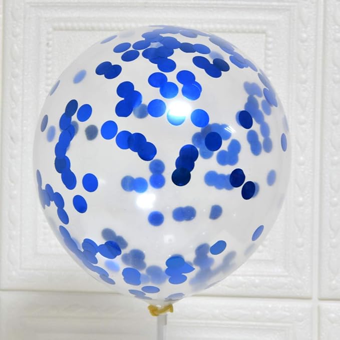 Blue Confetti Balloons 12 inch - Image 7