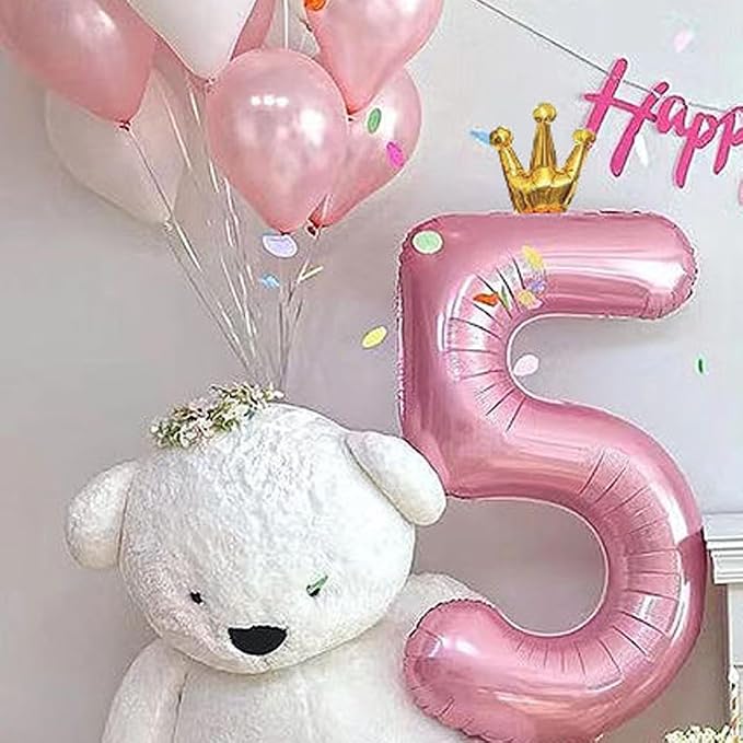 40 inch Pink Number 5 Balloon - Image 3