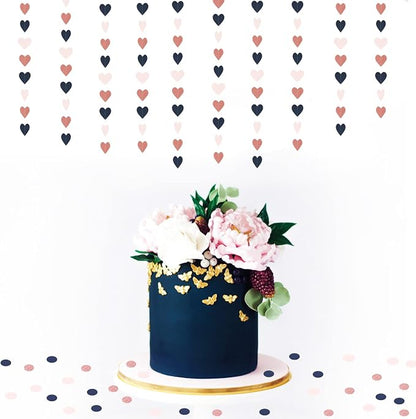Navy-Blue Pink Rose-Gold Mothers-Day Garland - 52Ft Gender Reveal Party - Image 2