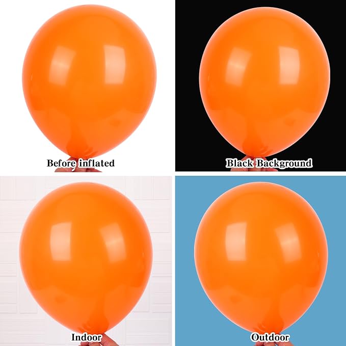 RUBFAC Orange Balloons Different Sizes Burnt Orange Balloon Arch 154pcs | - Image 3