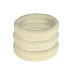 Burlybands Large Hair Ties for Thick, Heavy or Curly Hair - Non-Slip, Non-Damage, Seamless Women's Ponytail Scrunchies - Blonde, 3 Pcs