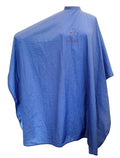 CHARLENE Professional Cutting Cape for Salon Hair Styling, Barber Haircut, Coloring, Skincare, Makeup (MU Logo, BLUE)
