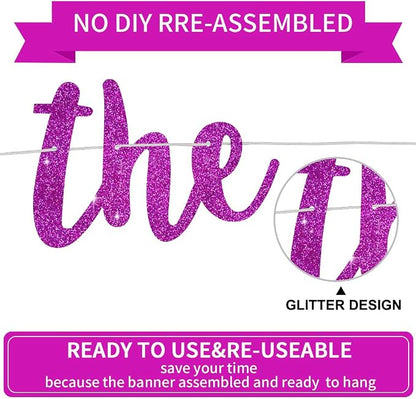 BEISHIDA Purple Pre-Strung Glitter The Beginning of A New Chapter Banner | - Image 2