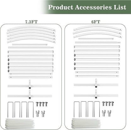 Wedding Arch Backdrop Stand Set of 2, 7.3FT & 6FT | Metal Arch Backdrop Stand - Image 5