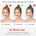 CJL HAIR Large Messy Bun Hair Piece Wavy Curly Scrunchies Synthetic Chignon Ponytail Hair Extensions Thick Updo Hairpieces for Women Chocolate Brown
