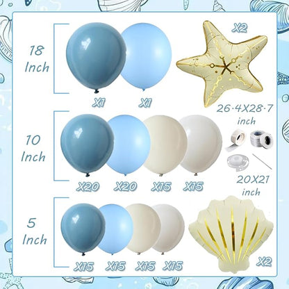 140Pcs Under The Sea Balloon Arch Kit - Image 2