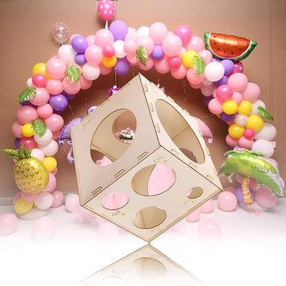 9 Holes Collapsible Wood Balloon Sizer Cube Box from 2" to 10", Balloon - Image 7