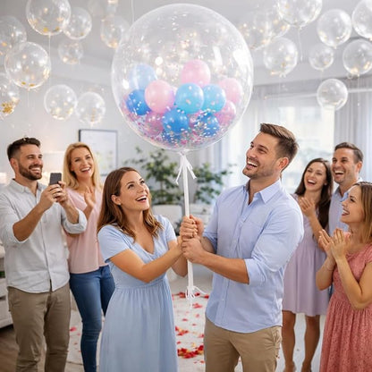 Clear Balloons 100 Pack, 12 Inch Round Latex Balloons, Helium Transparent - Image 5
