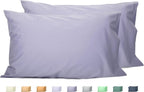 Sunflower Queen Pillowcases Set of 2, 100% Cotton Queen Size Pillow Cases 2, 20×30 inches Lavender Aura, Soft and Breathable