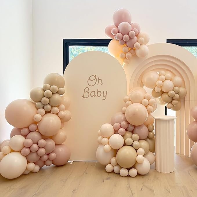 Awenztech 110pcs Nude Balloon Arch Garland Kit 18 12 10 5 inch | Baby Shower - Image 8