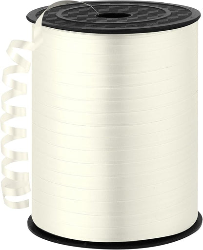 woric 600 Yards Ivory Curling Ribbon 1/5 Inch Cream Balloon String Ribbon | by woric